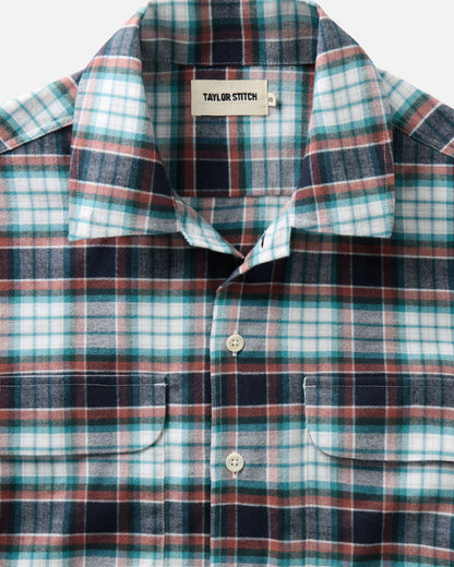 The Shore Shirt in Harbor Check Portuguese Flannel