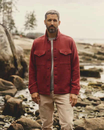 The Kenne Shirt Jacket in Canyon Cotton Wool Crepe