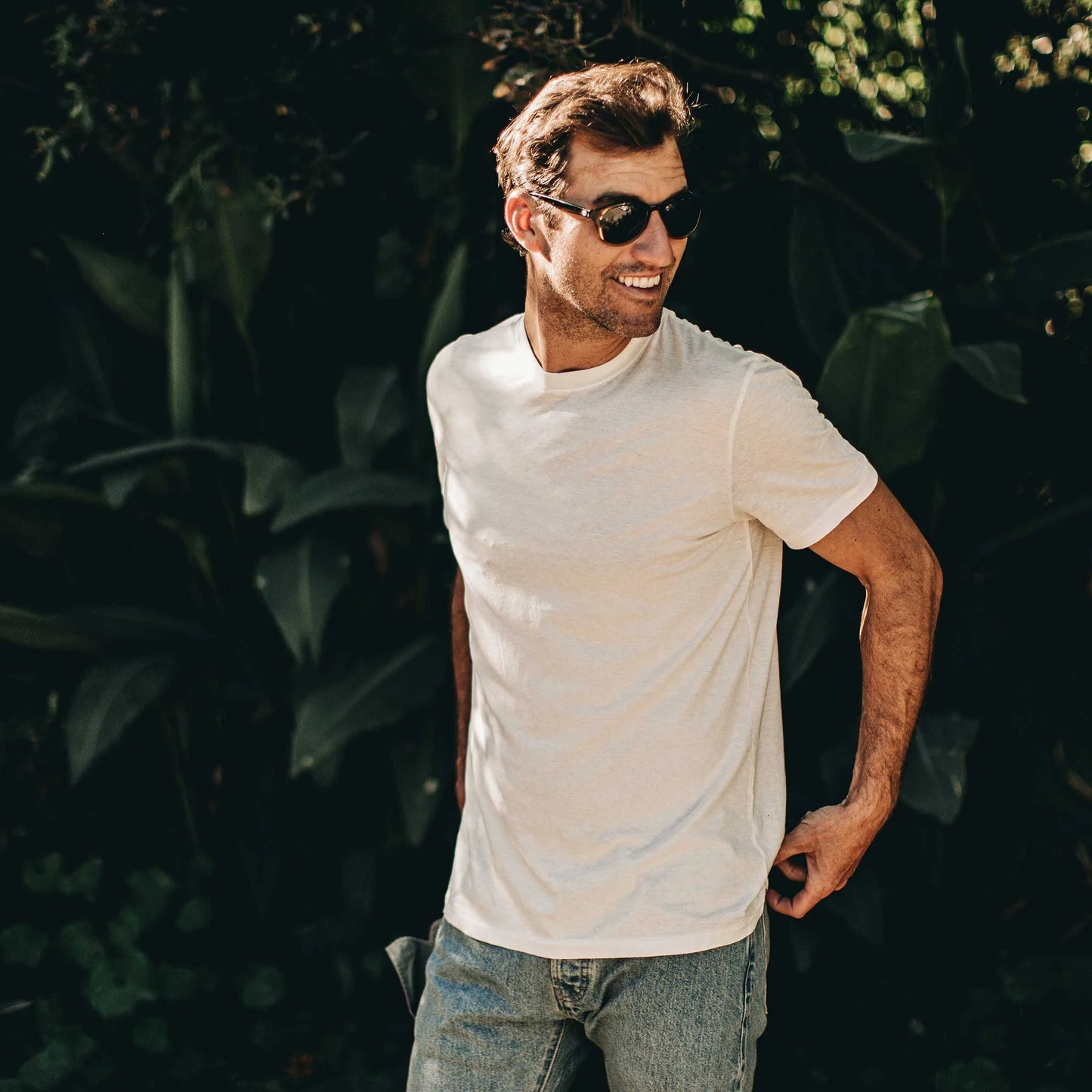 The Cotton Hemp Tee in Natural