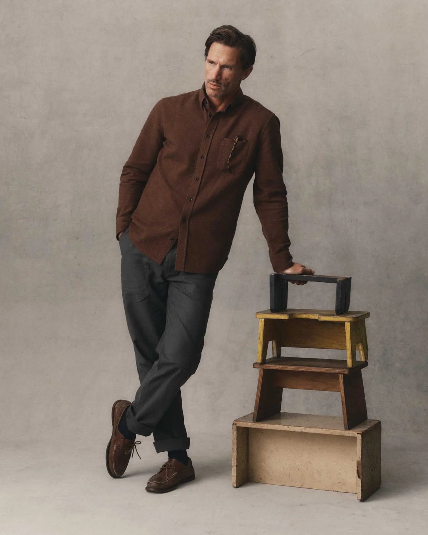The Surplus Pant in Faded Black Reverse Sateen