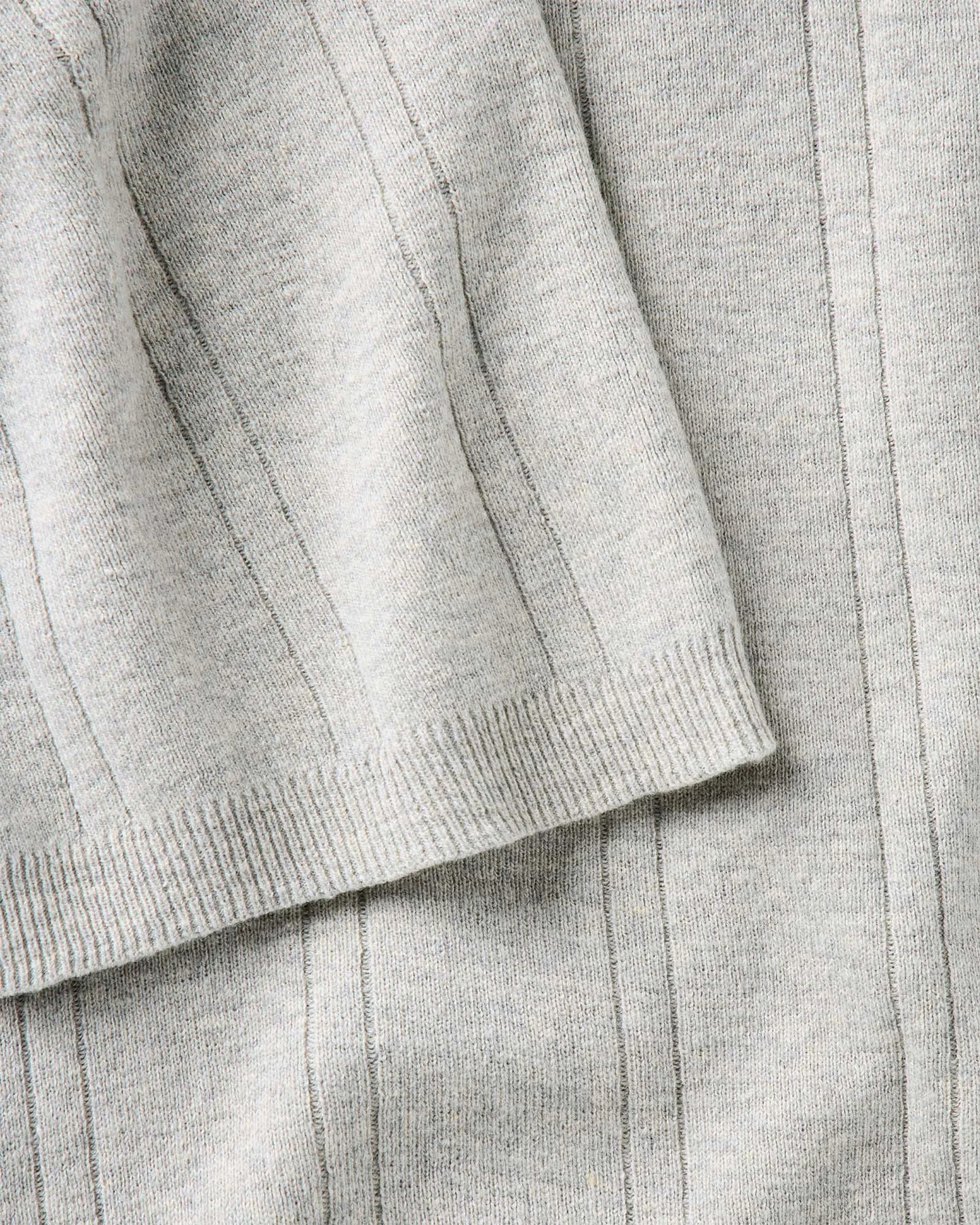 The Valencia Sweater Polo in Heather Grey Rib