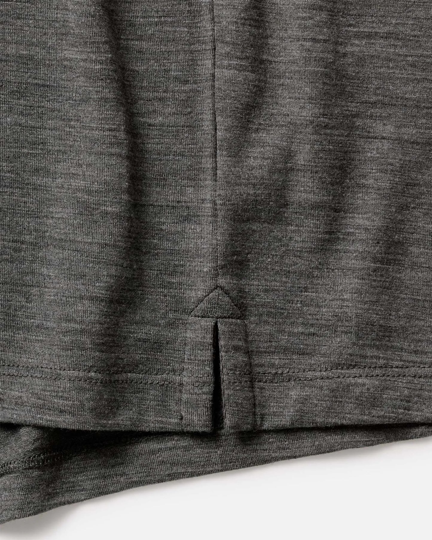The Merino Polo in Heather Army