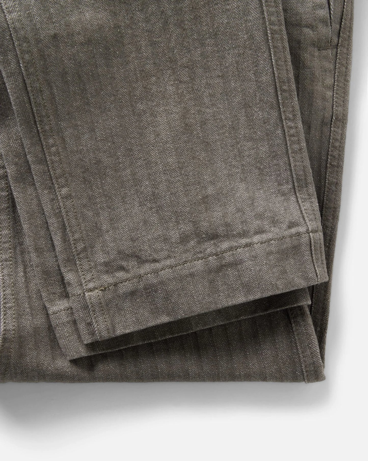 The Emlen Pant in Smoked Olive Herringbone