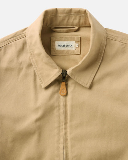The Airman Jacket in Organic Khaki Foundation Twill