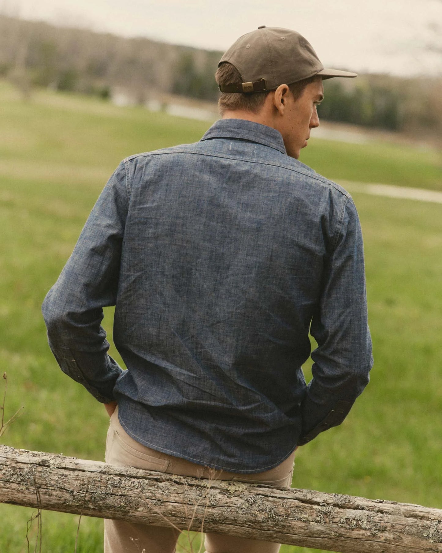 The Foundry Shirt in Rinsed Indigo Chambray