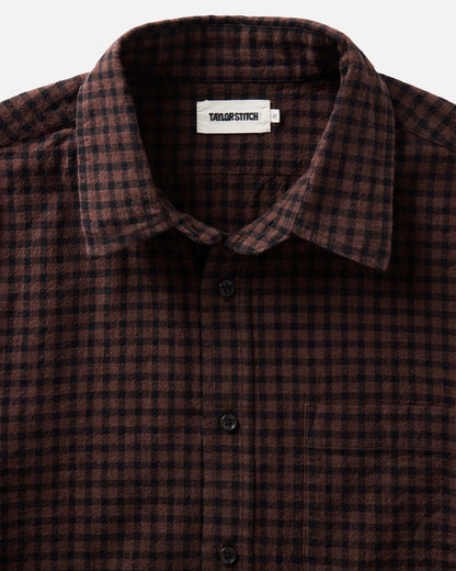 The California Shirt in Black Cherry Gingham