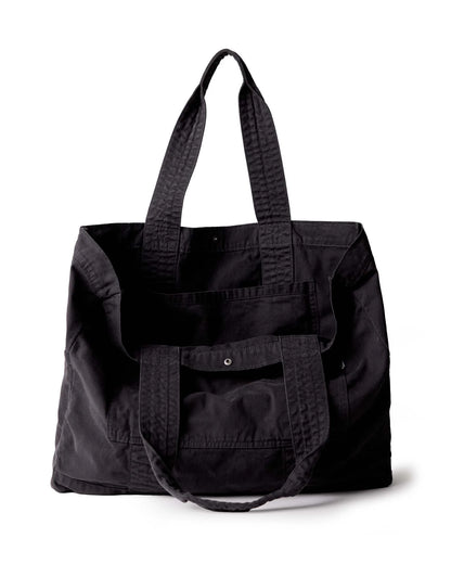 The Foundation Tote in Organic Faded Black