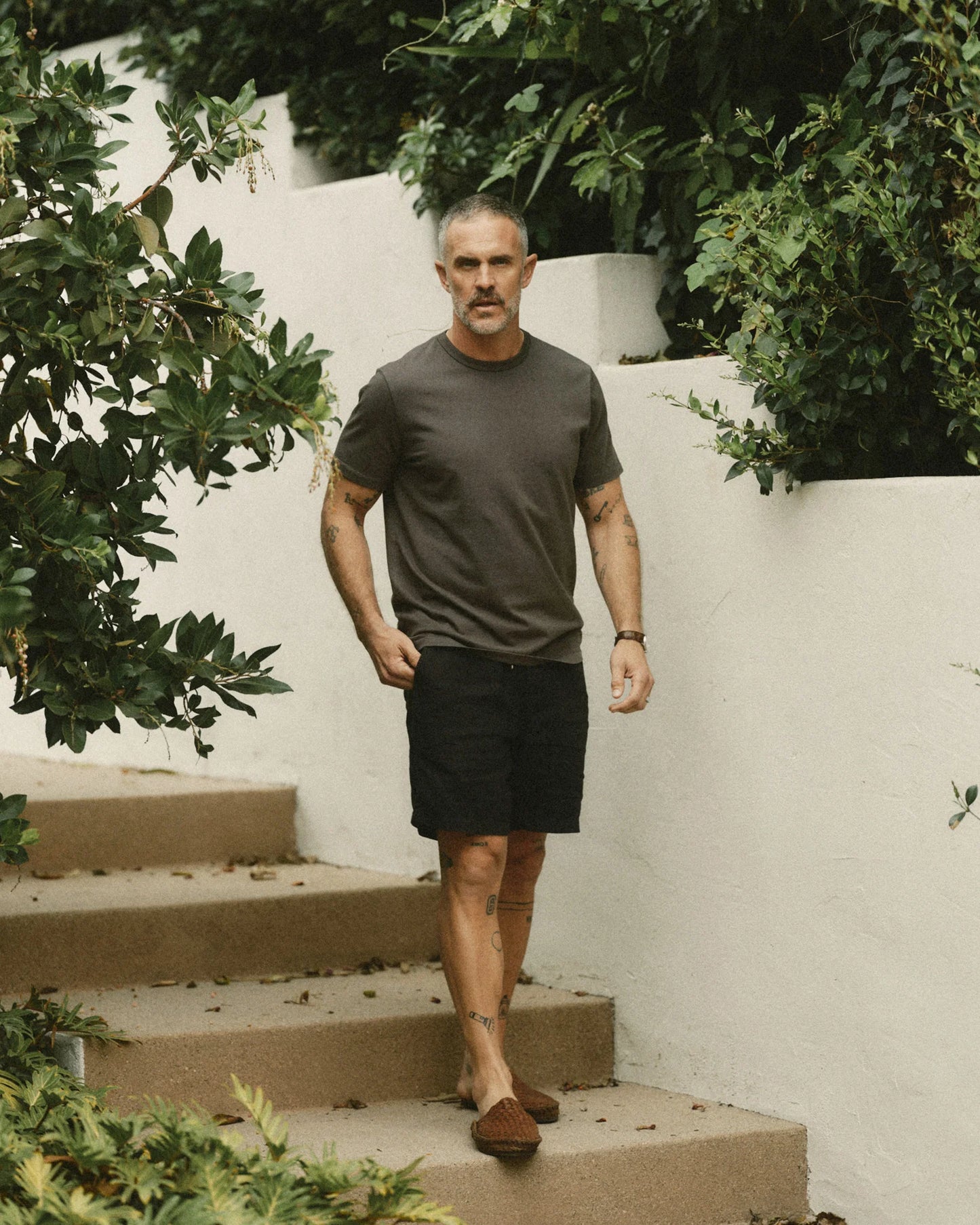 The Organic Cotton Tee in Faded Black