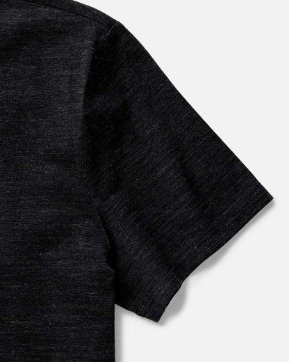 The Merino Tee in Heather Black
