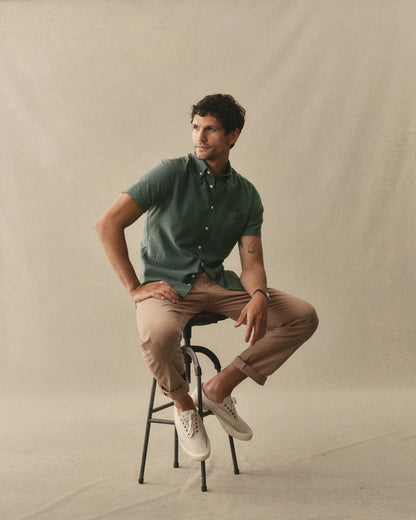The Short Sleeve Jack in Deep Sea Seersucker