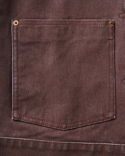 The Ryder Jacket in Burgundy Chipped Canvas