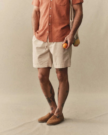 The Apres Short in Heather Oat Pincord