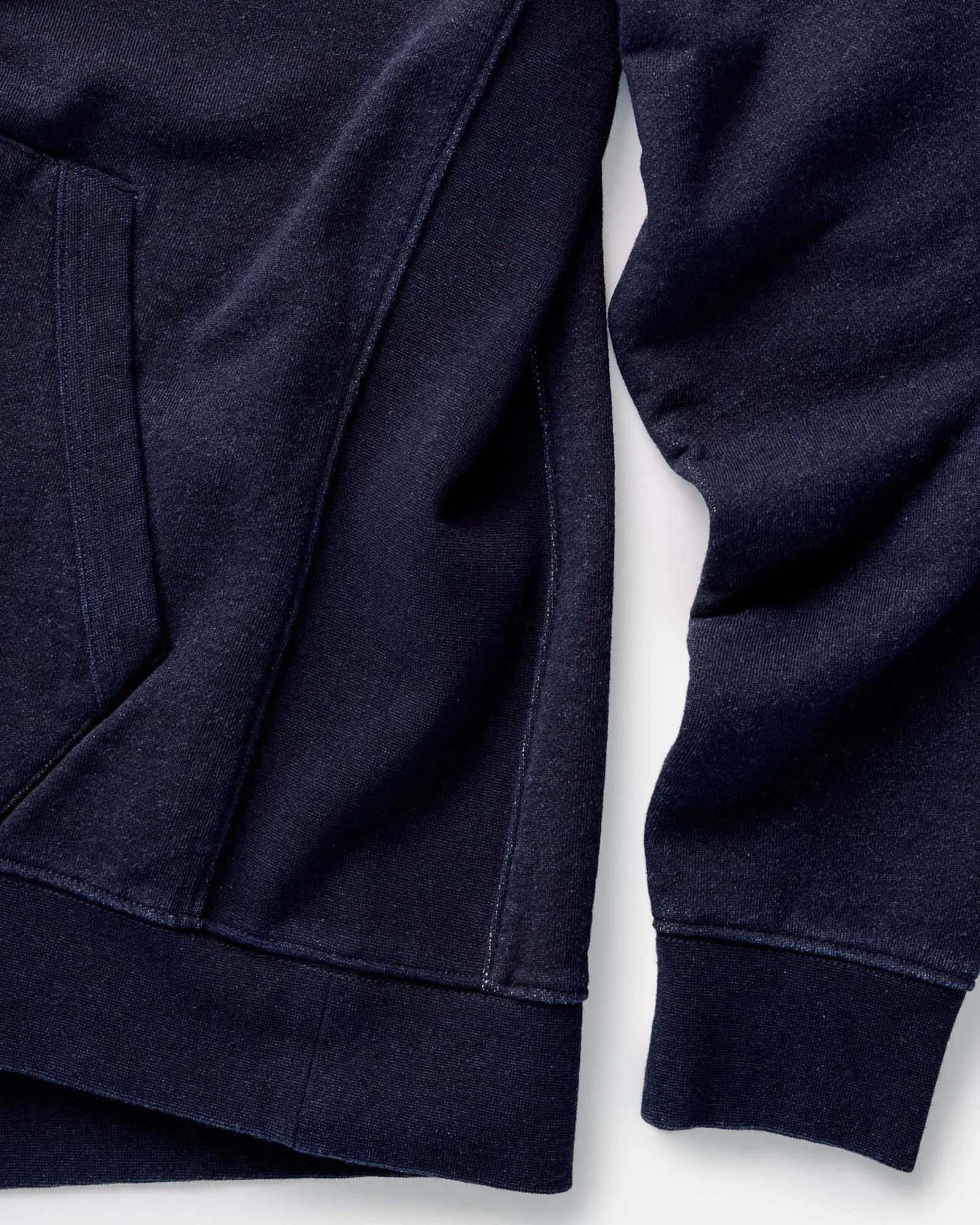 The Sunset Hoodie in Rinsed Indigo Terry