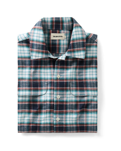 The Shore Shirt in Harbor Check Portuguese Flannel