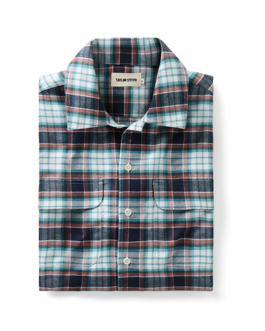 The Shore Shirt in Harbor Check Portuguese Flannel