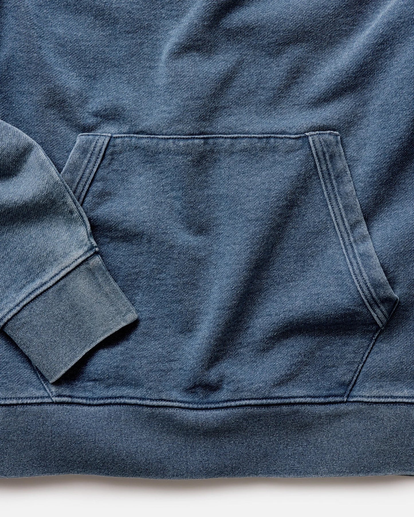The Sunset Hoodie in Washed Indigo Terry