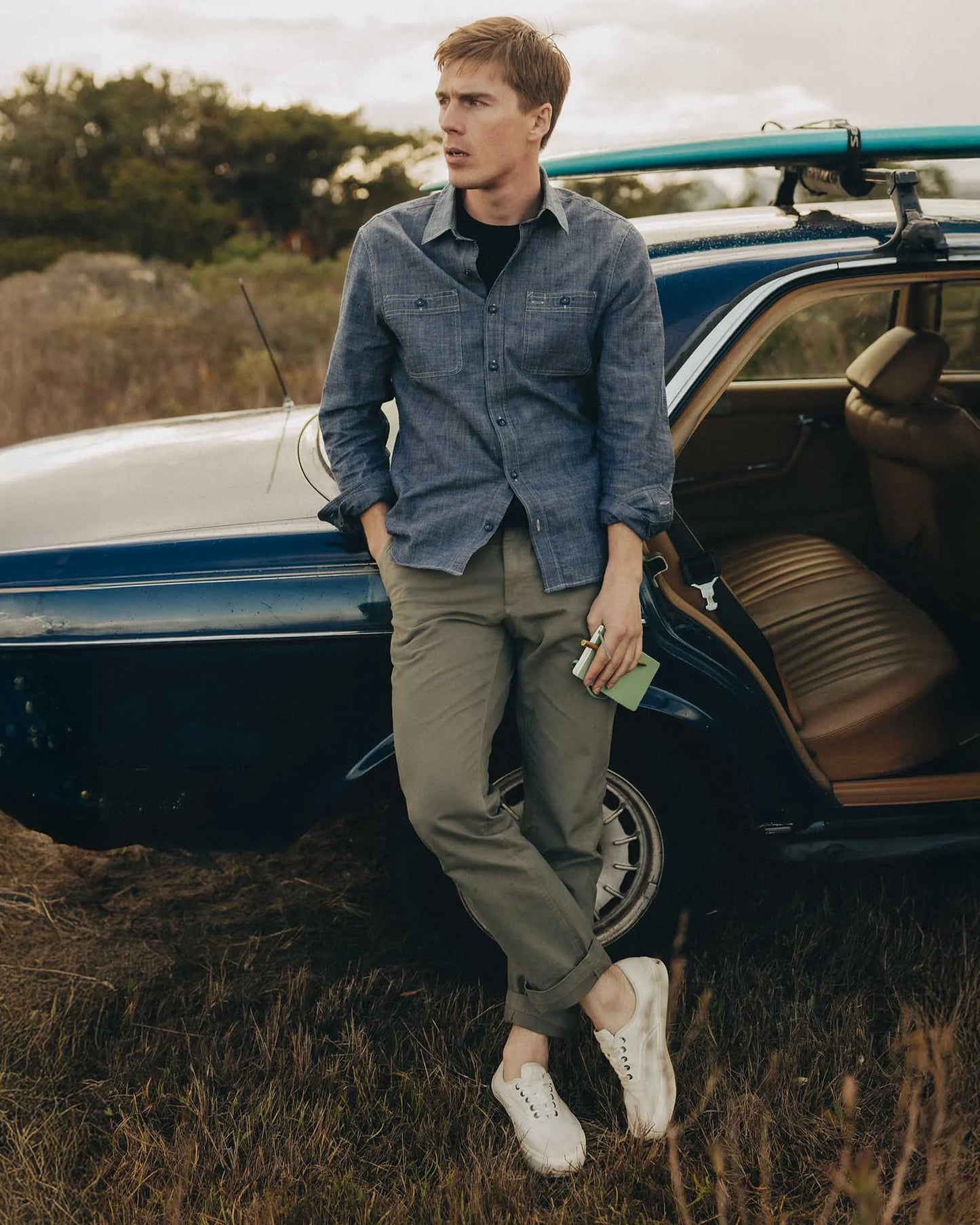 The Straight Foundation Pant in Organic Smoked Olive
