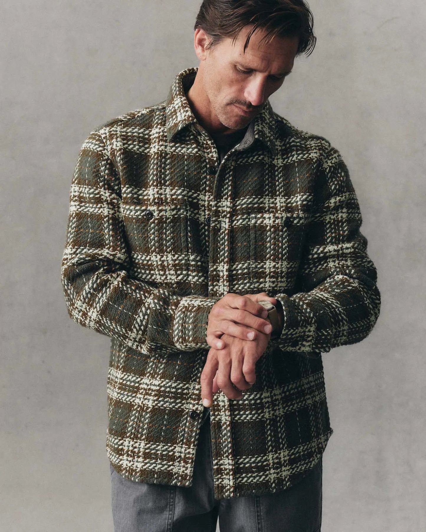 The Cutter Overshirt in Buzzard Check