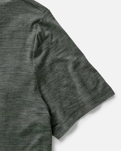The Merino Tee in Heather Army