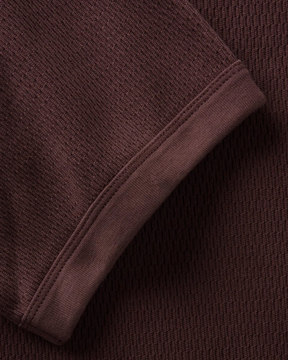 The Organic Cotton Short Sleeve Crew in Burgundy Waffle