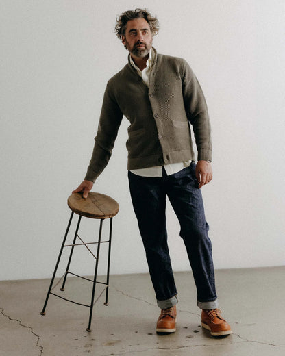 The Crawford Sweater in Fatigue Olive