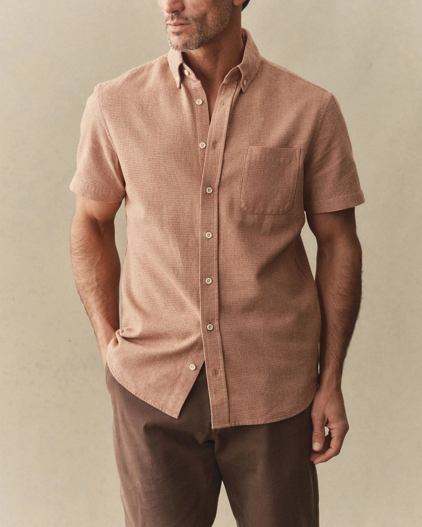 The Short Sleeve Jack in Desert Twist Waffle