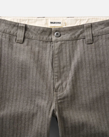 The Emlen Pant in Smoked Olive Herringbone