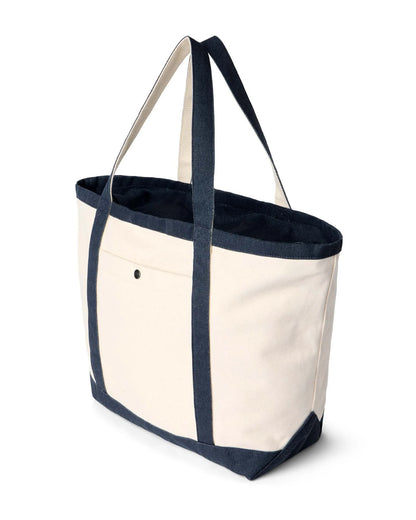 The Schooner Tote in Seeded Natural Chipped Canvas