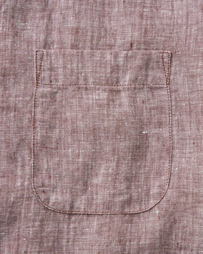 The Short Sleeve Jack in Burgundy Linen