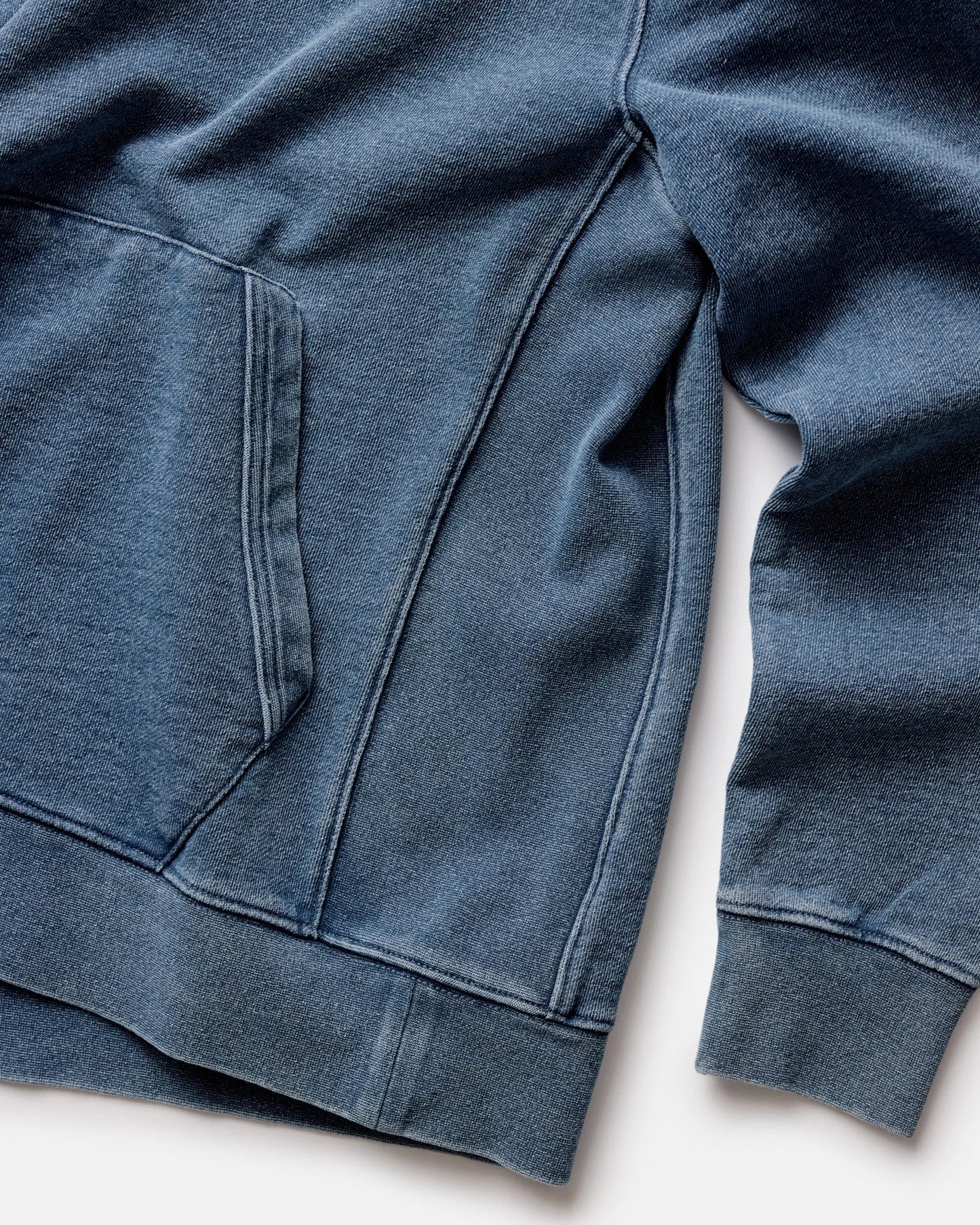 The Sunset Hoodie in Washed Indigo Terry