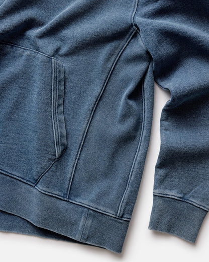 The Sunset Hoodie in Washed Indigo Terry