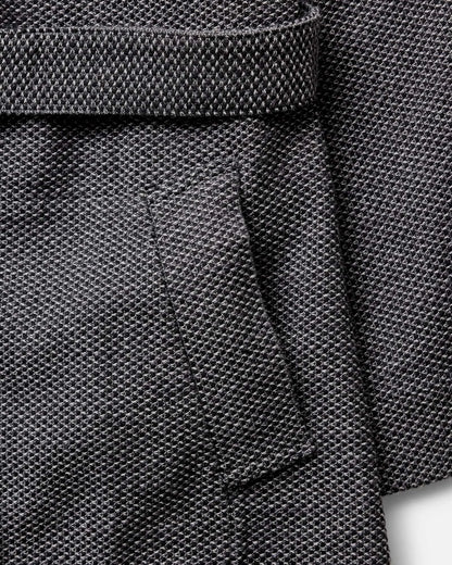 The Apres Robe in Charcoal Sashiko