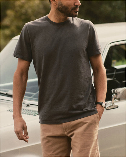 The Cotton Hemp Tee in Faded Black