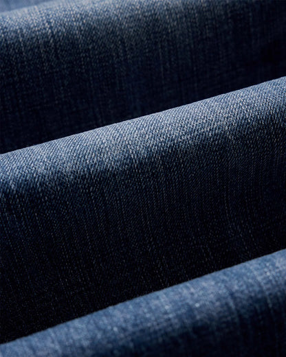 The Straight Jean in Mid Wash Organic Selvedge