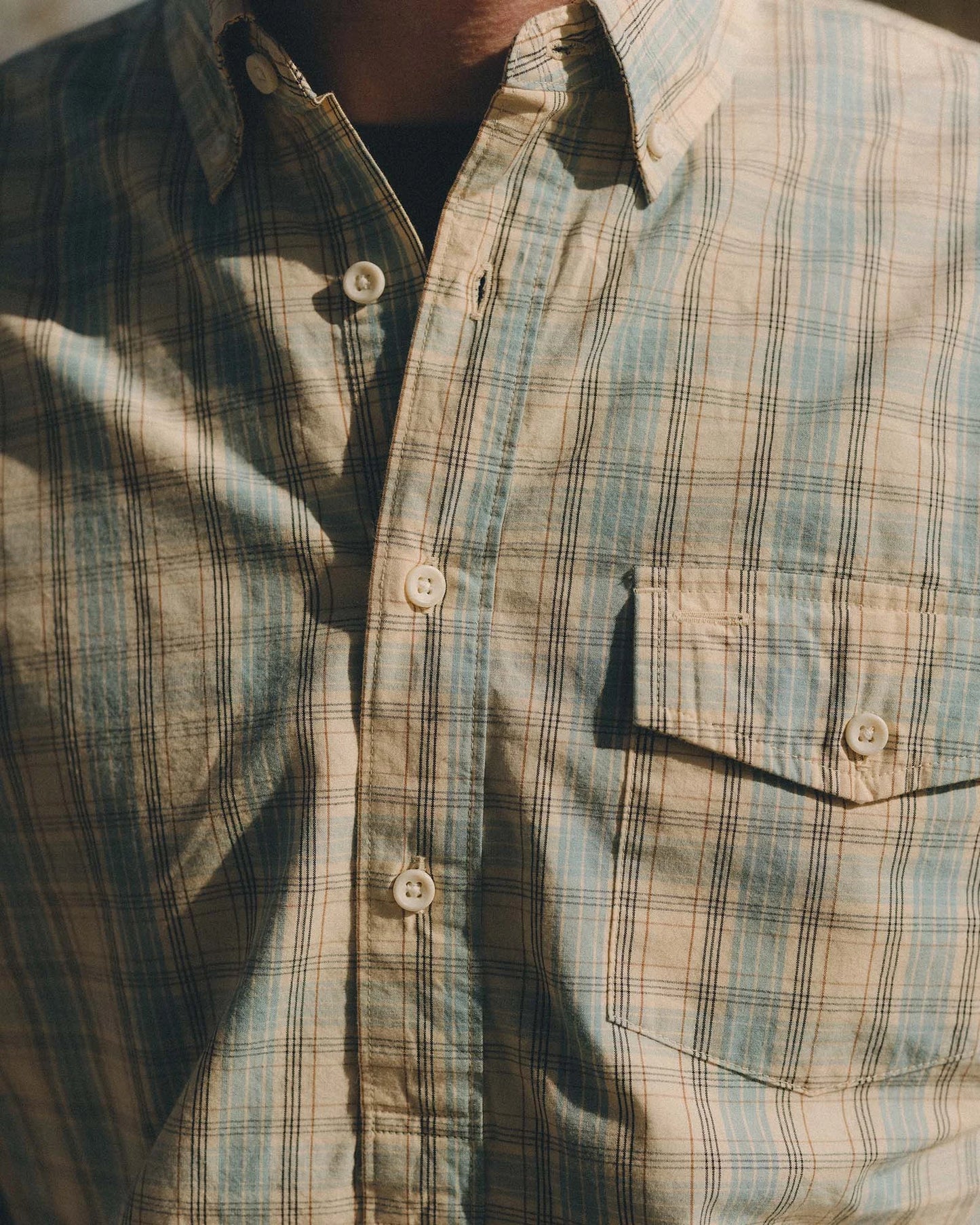 The Logan Popover in Blue Sky Plaid