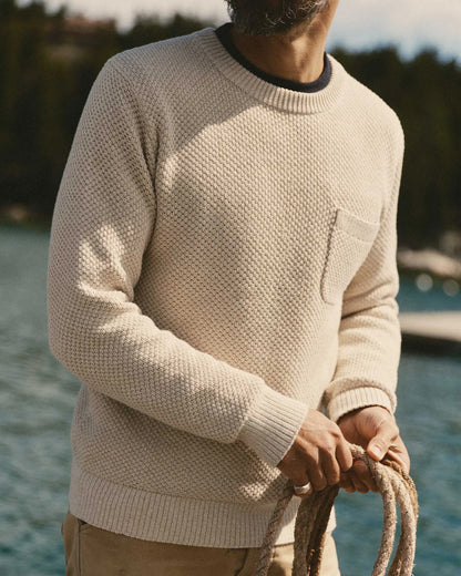 The Crawford Crew Sweater in Marled Natural