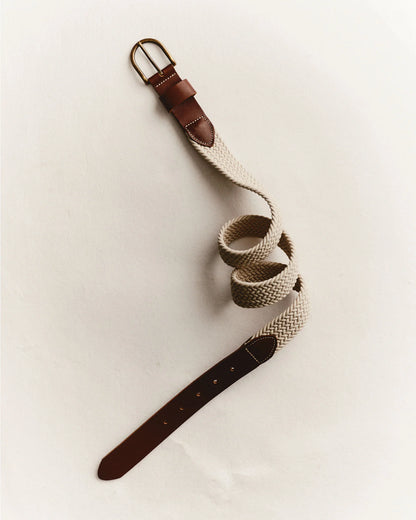 The Stretch Braided Belt in Natural