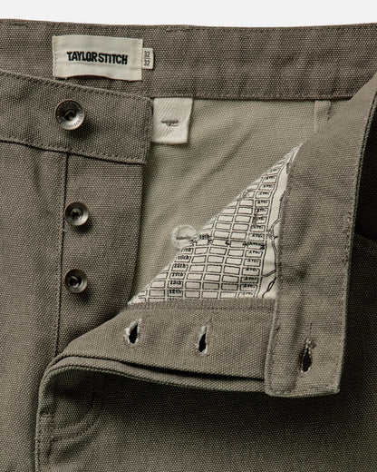 The Chore Pant in Stone Chipped Canvas