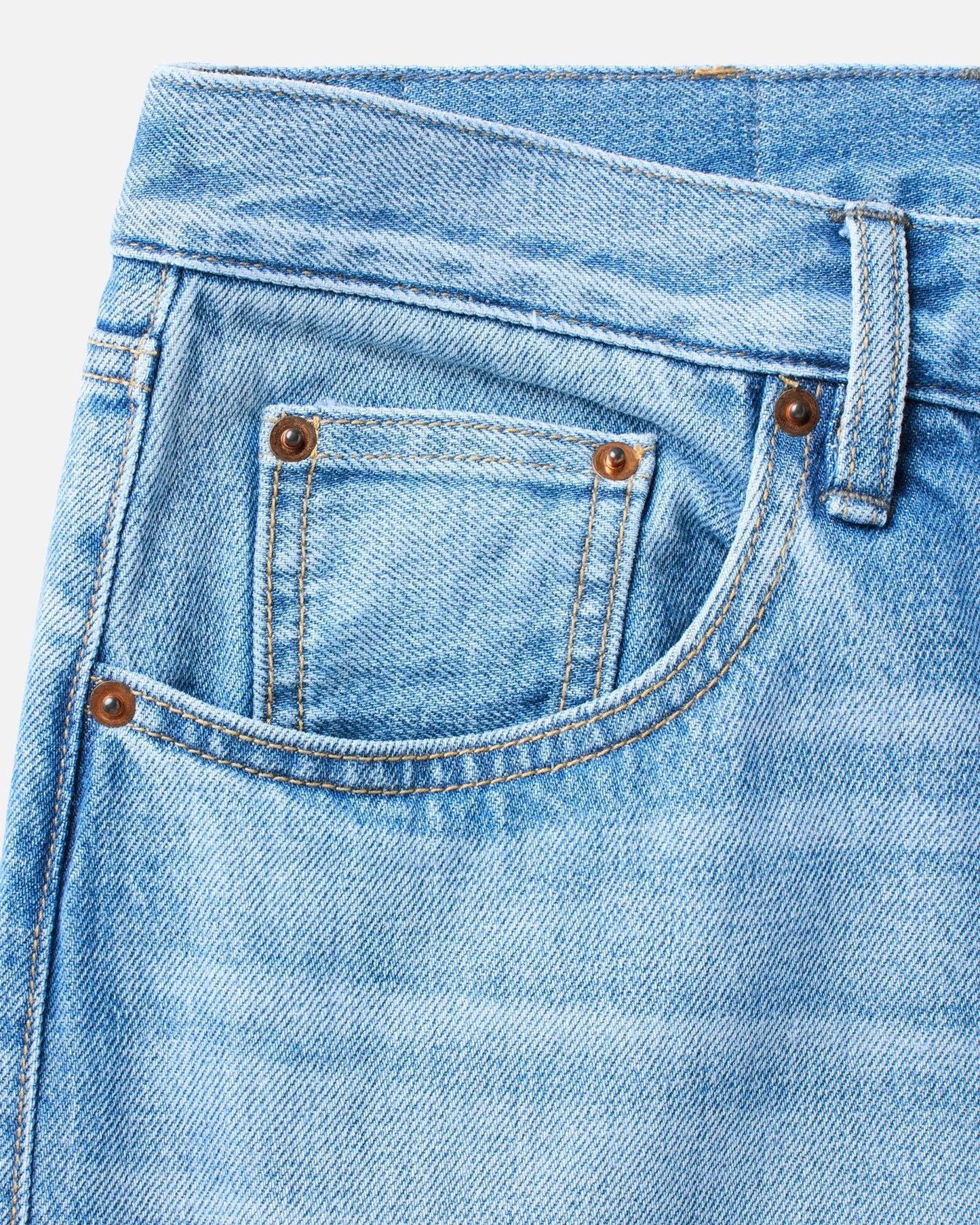 The Democratic Jean in Light Wash Hemp Denim