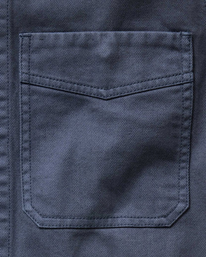 The Station Jacket in Petrol Blue Broken Twill