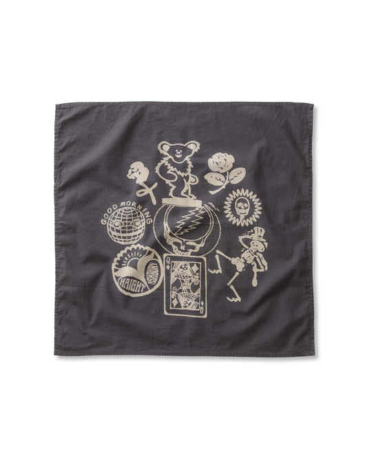 The Bandana in Faded Black Stamp