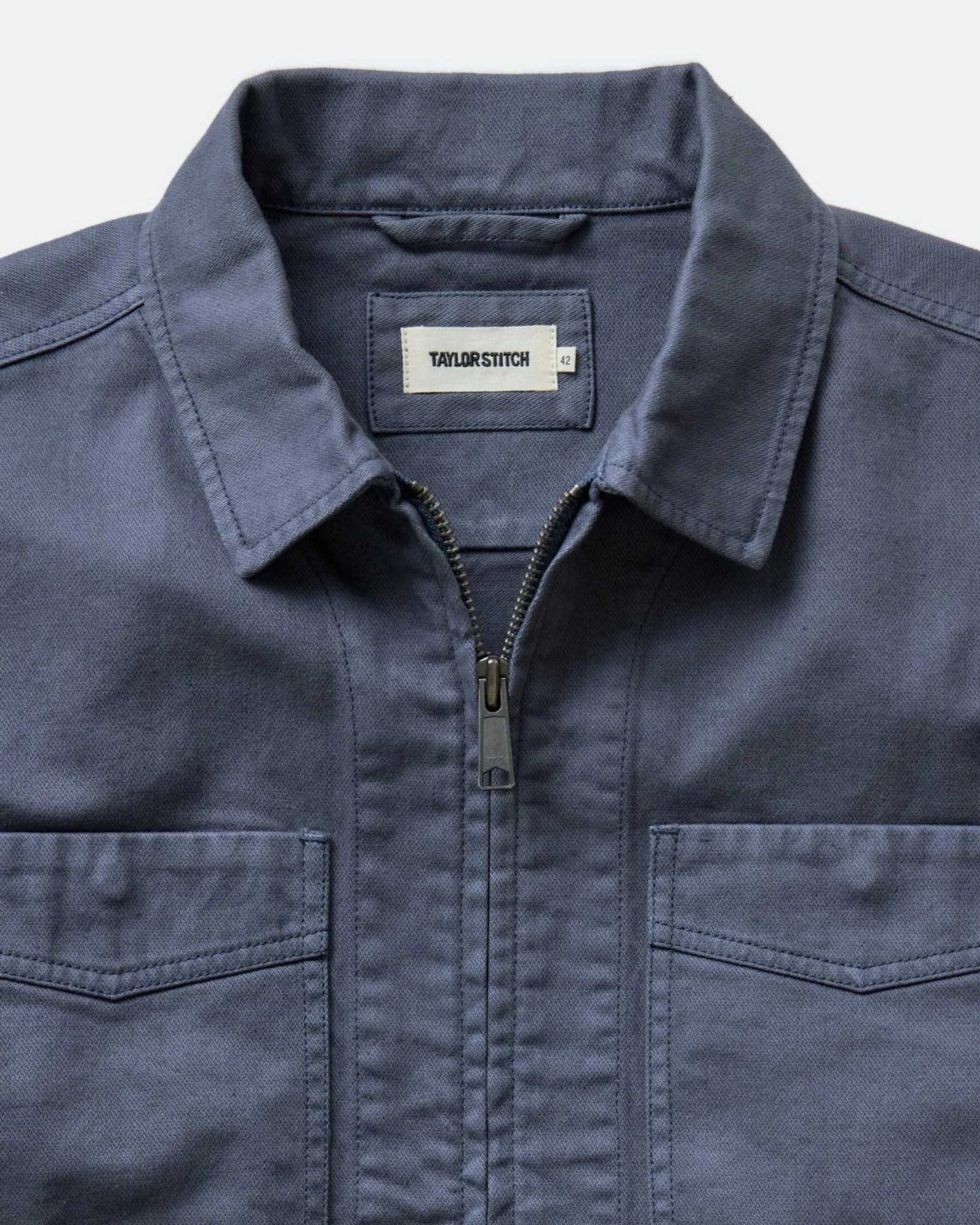 The Station Jacket in Petrol Blue Broken Twill