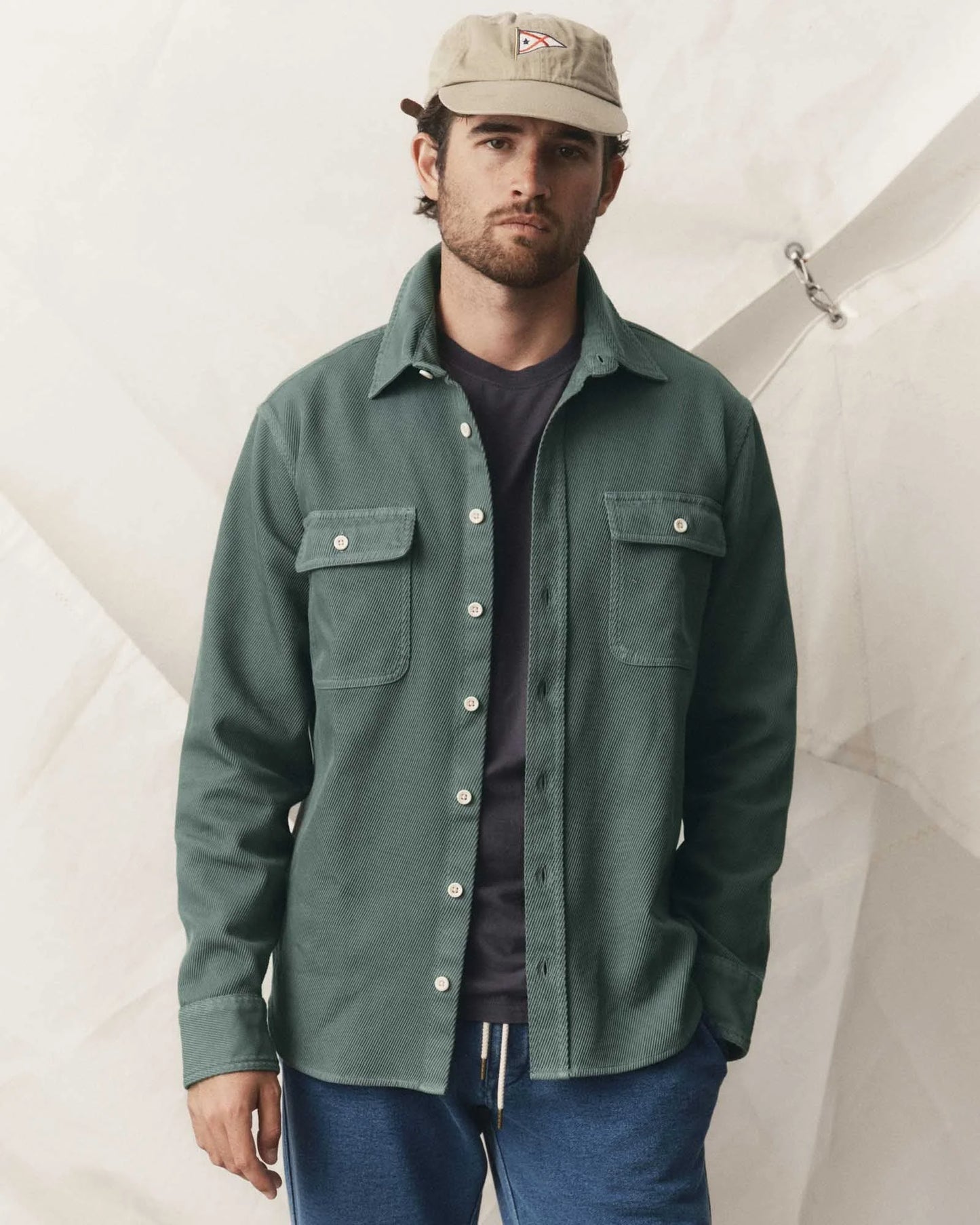 The Ledge Shirt in Deep Sea Twill
