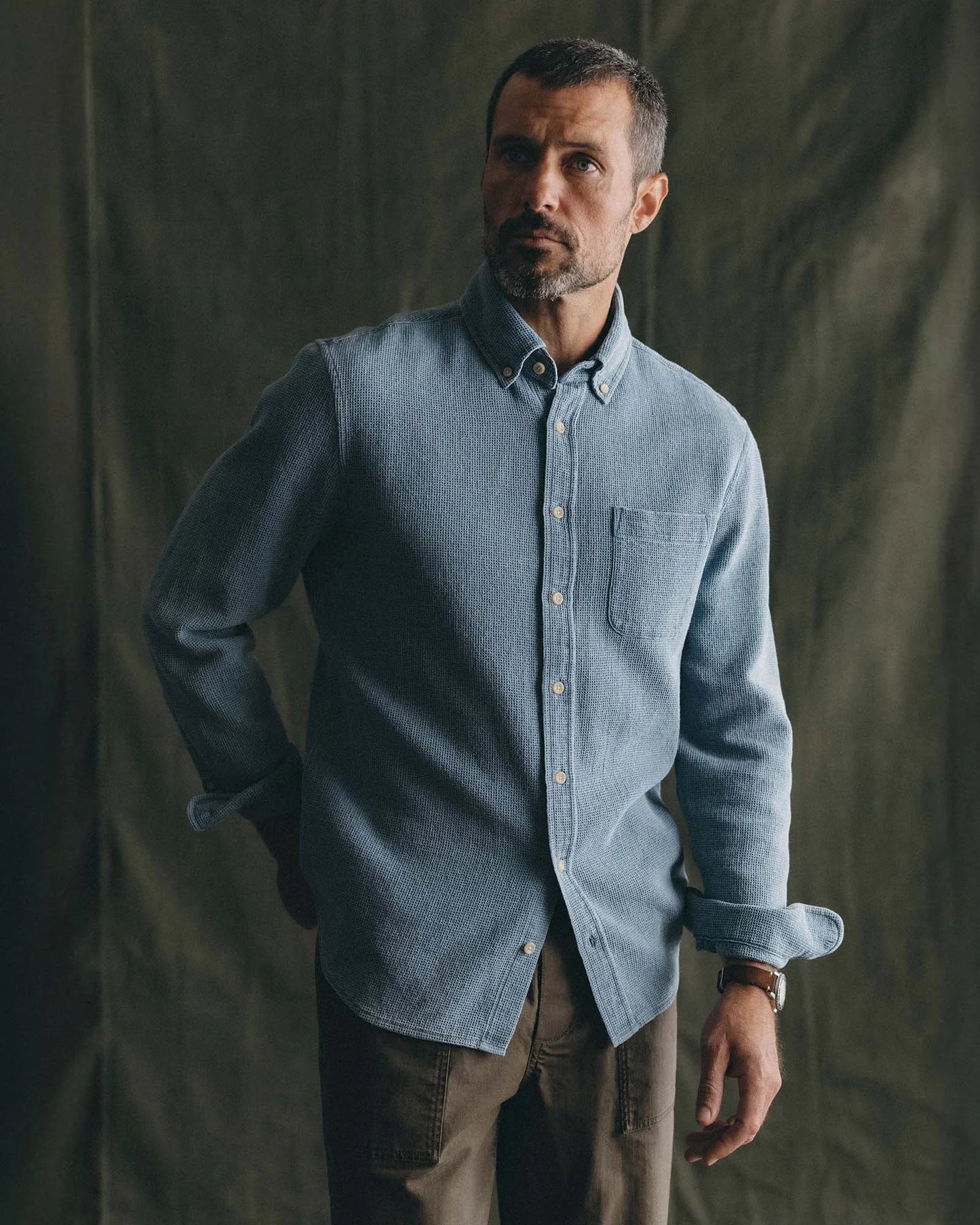 The Jack in Washed Indigo Waffle