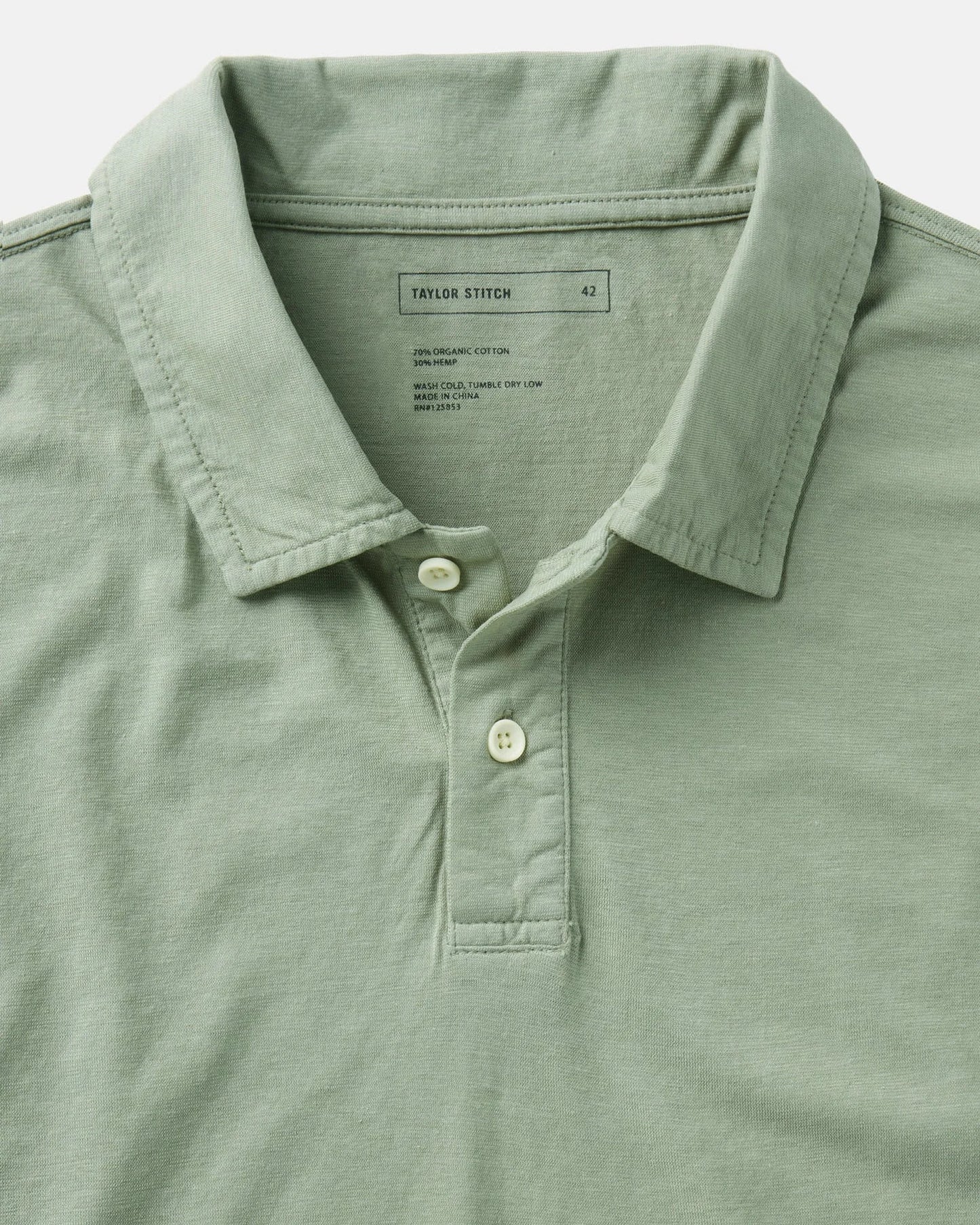 The Cotton Hemp Polo in Sage