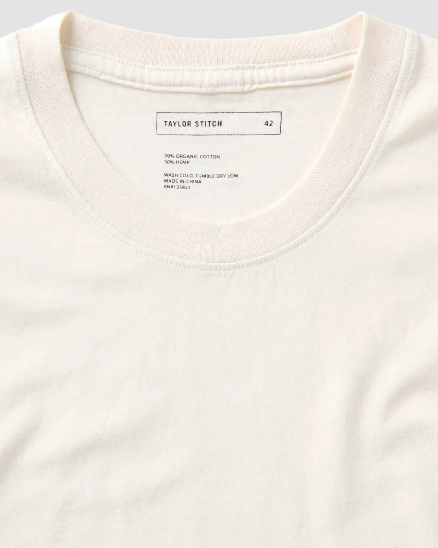 The Cotton Hemp Tee in Vintage White