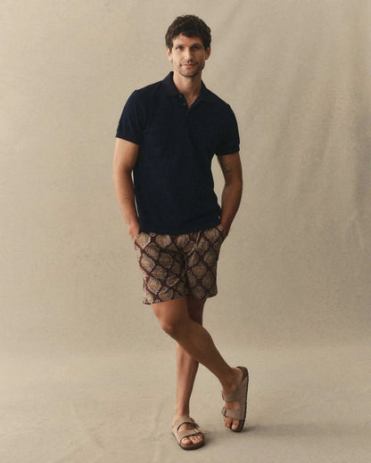 The Apres Short in Sangria Block Print