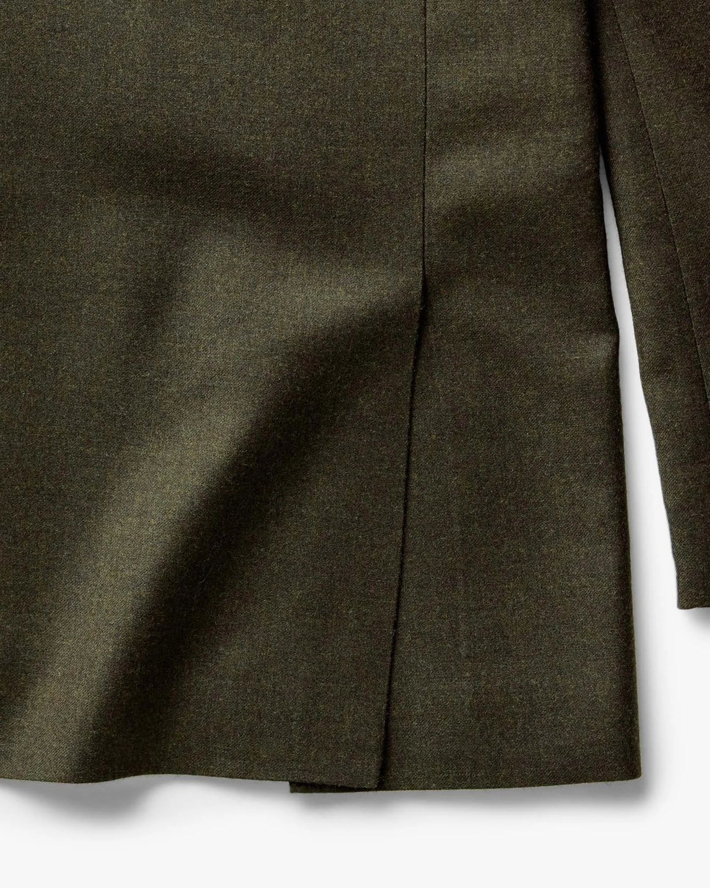 The Stevens Sportcoat in Black Olive Wool Flannel