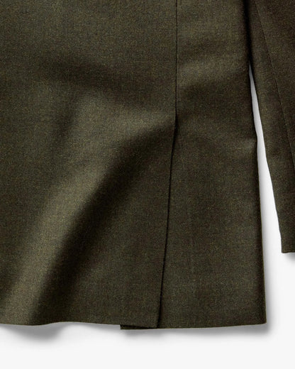 The Stevens Sportcoat in Black Olive Wool Flannel