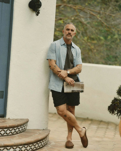 The Short Sleeve California in Sky Hemp